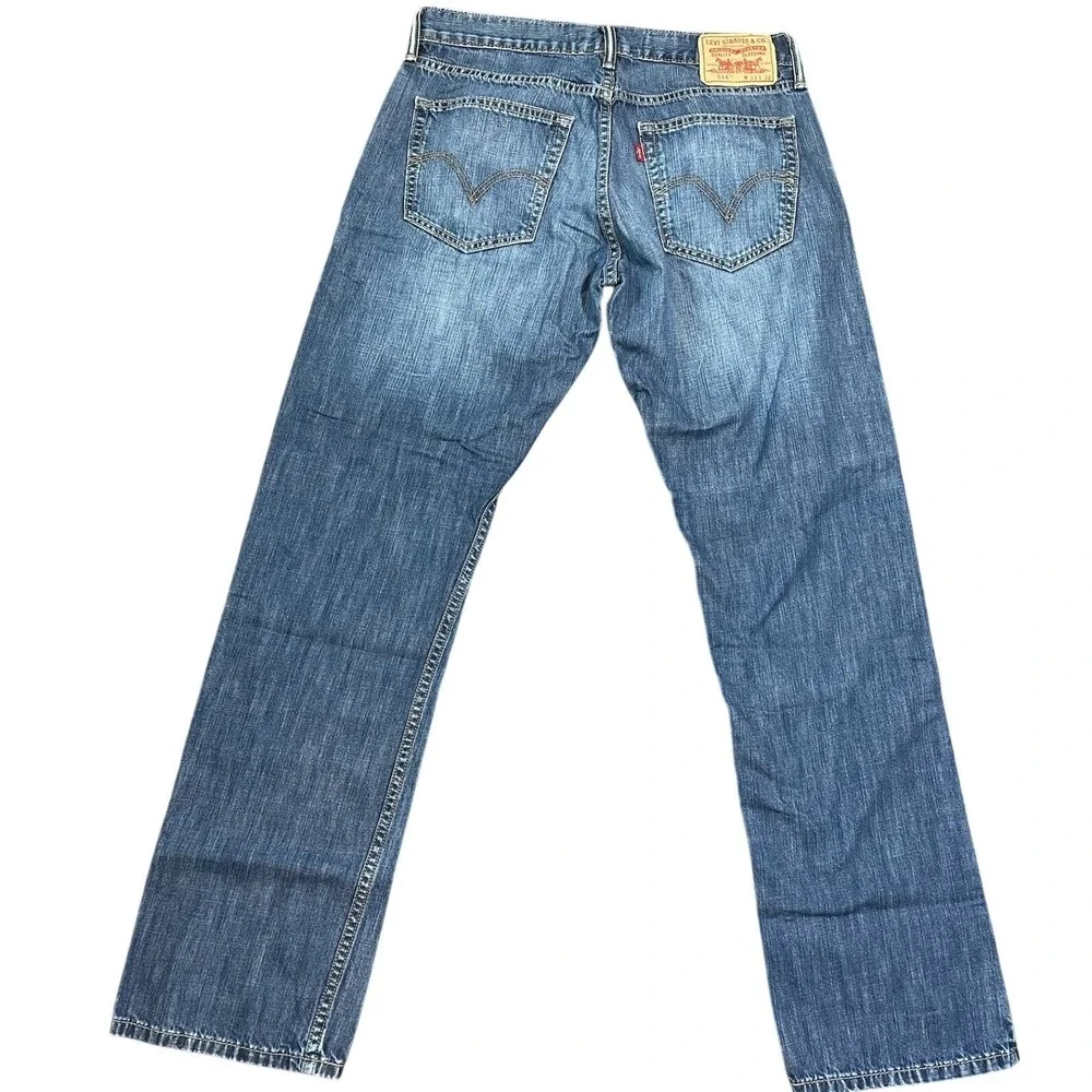 Levis 514‎ Slim Straight Jeans Mens 33x32 Blue Denim Medium Wash Cotton Pants